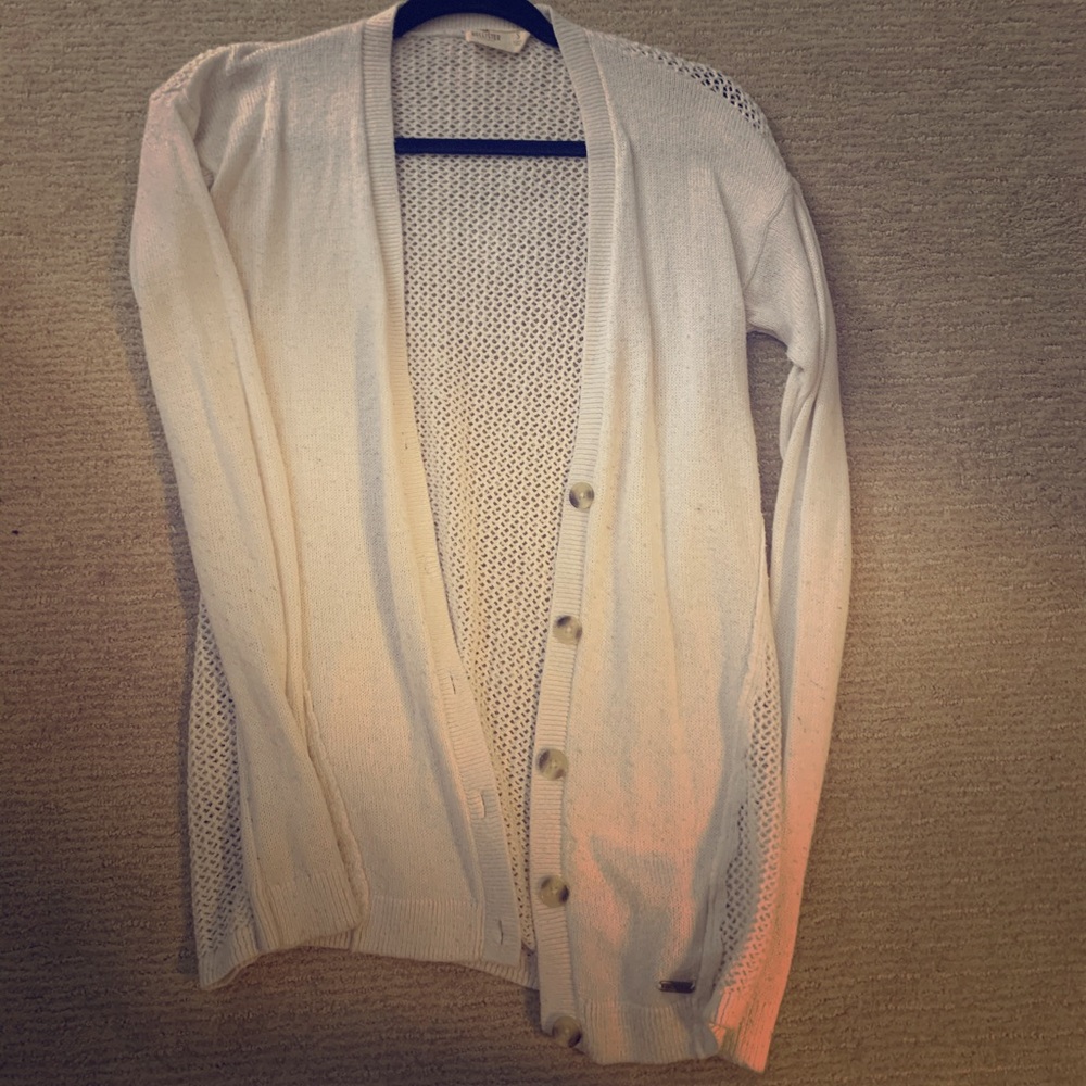 White Hollister cardigan